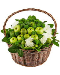 зеленая фруктовая корзина